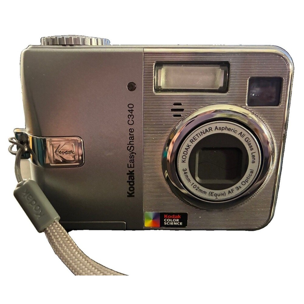 Kodak EasyShare C340 Silver 5.0MP Digital Camera 3x Optical Zoom with case